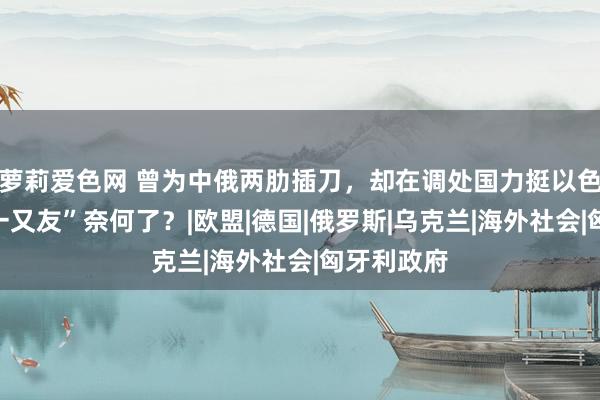 萝莉爱色网 曾为中俄两肋插刀，却在调处国力挺以色列！“老一又友”奈何了？|欧盟|德国|俄罗斯|乌克兰|海外社会|匈牙利政府